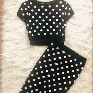 2 Piece Crop Top w/ Pencil Skirt